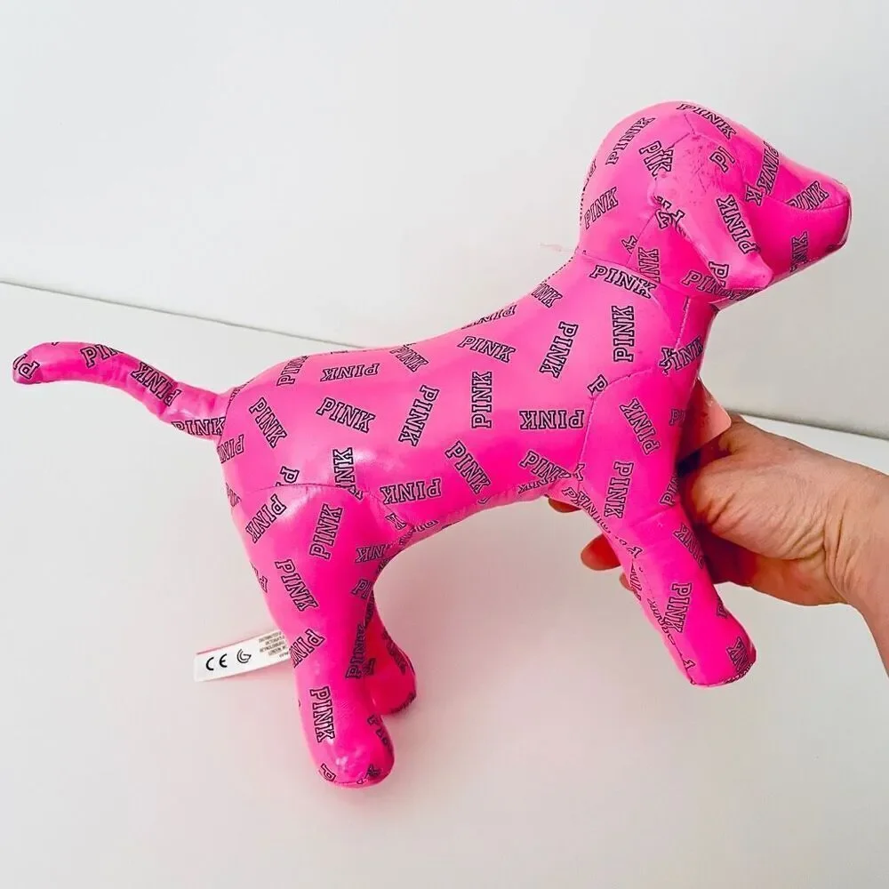 NWT Vintage RARE! Victoria's Secret PINK Jumbo Huge Giant 14” Pink Signature DOG